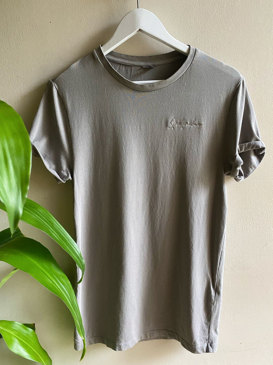 Grey Opshopulence Tee with Slight stretch (Left Embroidery)