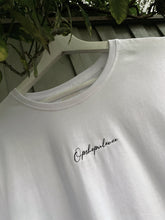 Load image into Gallery viewer, White Opshopulence Tee (Centre Embroidery)
