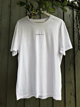 Load image into Gallery viewer, White Opshopulence Tee (Centre Embroidery)
